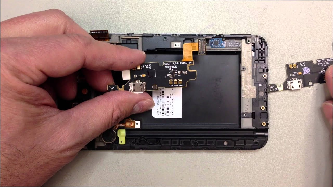 Samsung Galaxy Note i717 Charging Port Replacement - YouTube