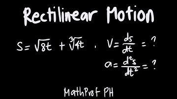 Rectilinear Motion Part 2 Differential Calculus Feliciano and Uy Exercise 3.8