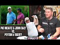 Pat McAfee & John Daly Challenge Tiger Woods & Peyton Manning To A Golf Match