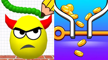 Draw To Smash Logic Puzzle VS Save The Girl - Pull The Pin Satisfying ASMR Gameplay (Android, ios)