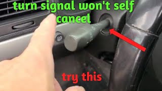 Chevy Cobalt multifunction turn signal not canceling ( easy fix )