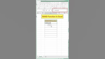 Day 41/100 | RAND Function in Excel | Excel Function | #shorts #youtubeshorts #excel #function