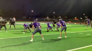 Ref throws flag at football player