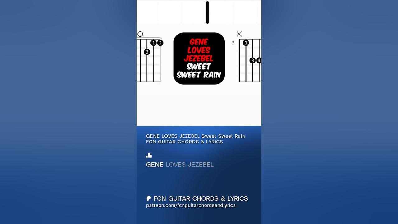 GENE LOVES JEZEBEL Sweet Sweet Rain FCN GUITAR CHORDS & LYRICS #backingtrack #GENELOVESJEZEBEL GENE LOVES JEZEBEL Sweet Sweet Rain FCN GUITAR CHORDS & LYRICS #backingtrack #GENELOVESJEZEBEL