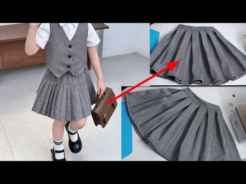 تفصيل وخياطة تنورة قصيرة لفصل الخريف ٠ بطريقة بسيطة جدا جدا