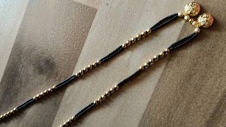 Long Mangalsutra Making At Home//Long Mangalsutra Banane Ka Tarika//Long Mangalsutra Ki Design .