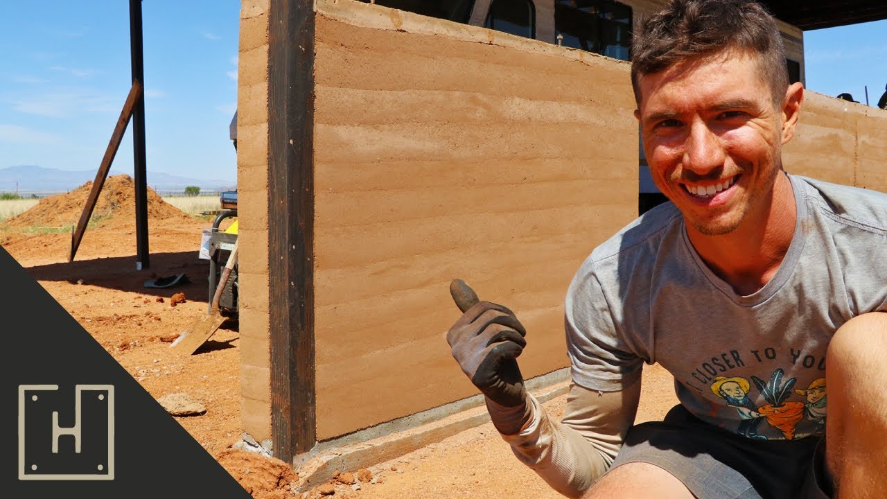 HOW TO BUILD A WALL OUT OF DIRT | RAMMED EARTH - YouTube