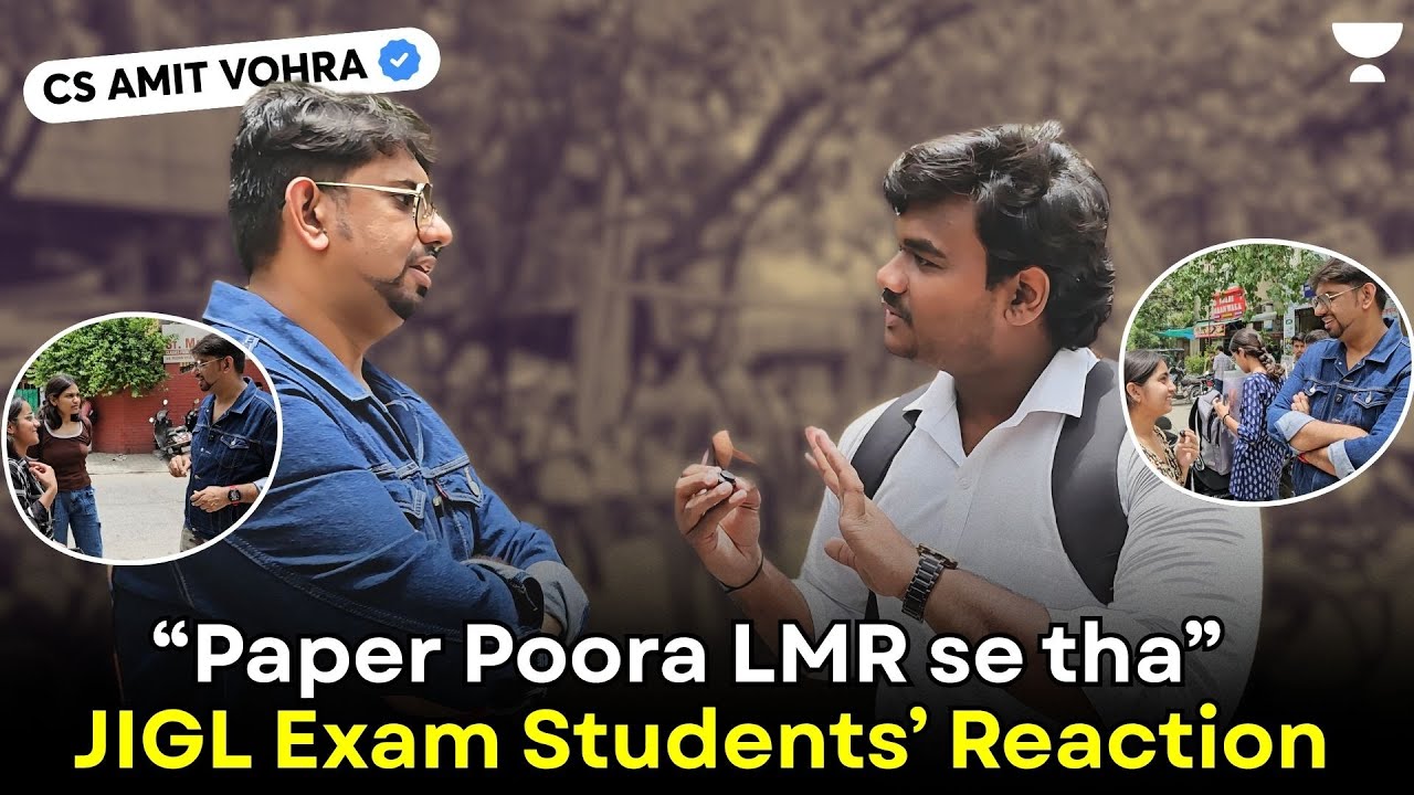 Paper Poora LMR se tha ! JIGL Exam Students’ Reaction ! WATCH NOW ...