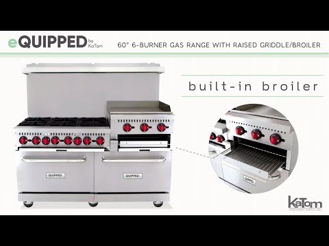 eQuipped 60” 6-Burner Gas Range with Raised Griddle/Broiler (895-CR10RGB24N)