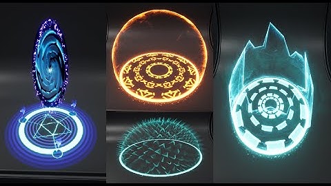 Unreal Engine Niagara Magical Shield effect with fire and ice Shield