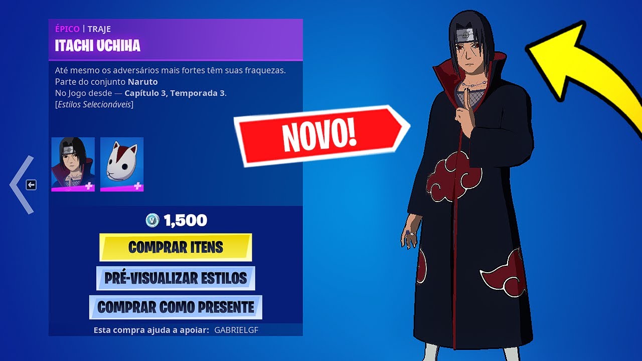 Naruto chega ao Fortnite cheio de acessórios - Giz Brasil