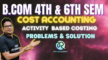 B.com 4th Sem | Activity Based costing | Costing Account| part -1