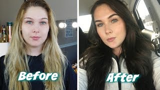 BLONDE GOES BRUNETTE | HOW TO FILL AND DYE BLEACHED HAIR