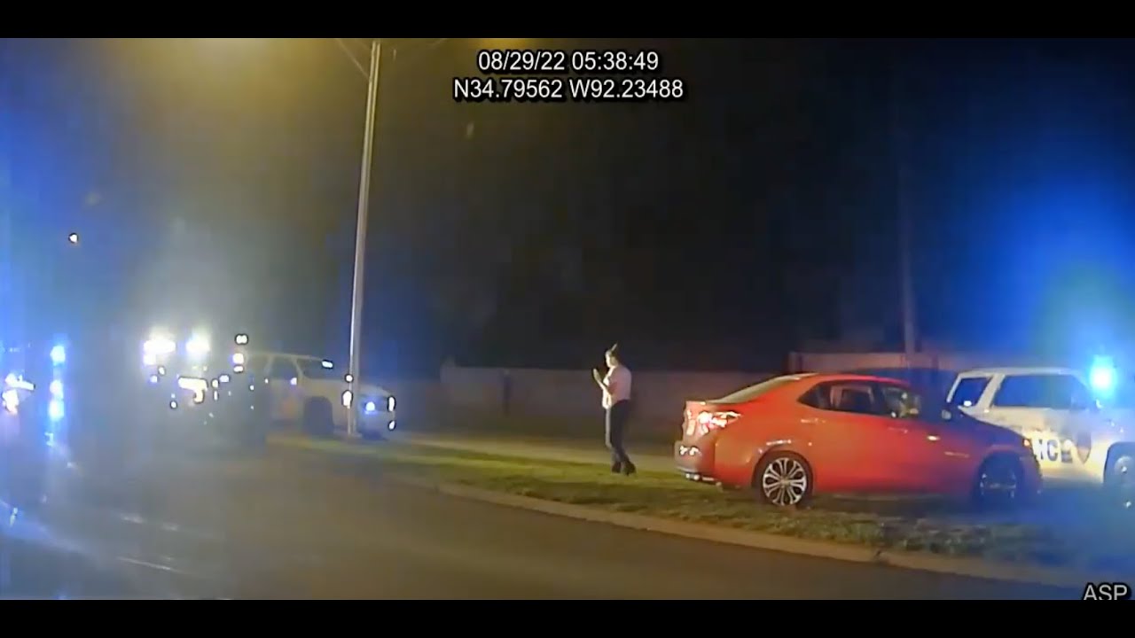 State Trooper Arkansas police pit maneuver dash cam and body cam ...