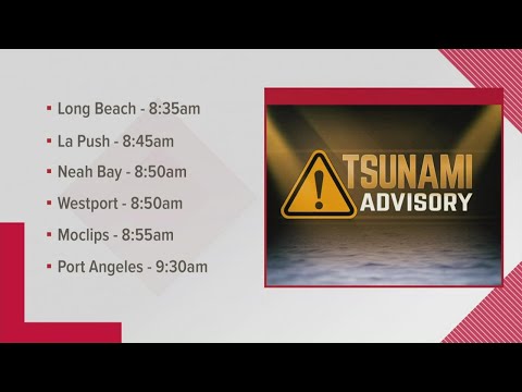 A tsunami advisory issued for Washington coast following underwater eruption near Tonga