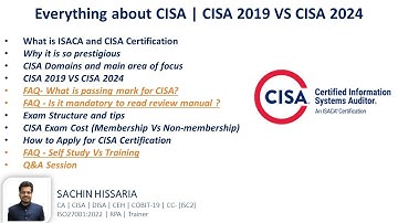 Everything about CISA | CISA 2019 VS CISA 2024 |SACHIN HISSARIA