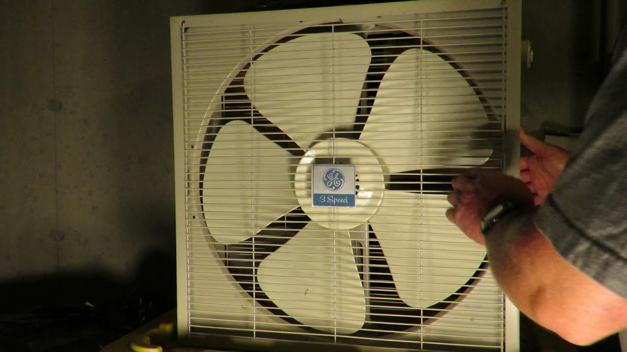 Vintage GE 3 speed metal box fan YouTube