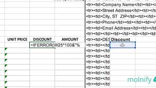 How to create an invoice model in Excel | Molnify