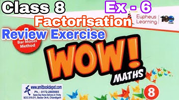 Class 8 Ex 6 Review Exercise Wow maths Book Solution Cbse