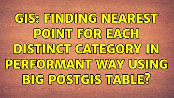 GIS: Finding nearest point for each distinct category in performant way using big PostGIS table?
