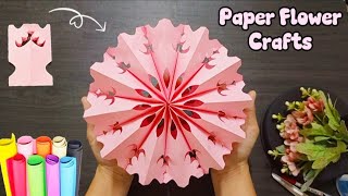 Beautiful paper flower crafts | how to make paper flowers for beginners