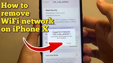 How to remove WiFi network on iPhone X