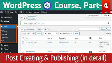 How to Create and Publish Post in WordPress | WordPress Tutorial For Beginners | Part-4 #wordpress