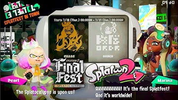 Pearl and Marina Announces CHAOS Vs. ORDER Splatoon 2 FINAL SPLATFEST SPLATOCALYPSE!