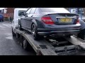 AARAS CARS MERCEDES W204 C180 KOMPRESSOR LOADED ON TO RECOVERY TRUCK