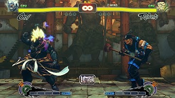 Oni vs Rolento! Ultra Street Fighter 4 CPU vs CPU