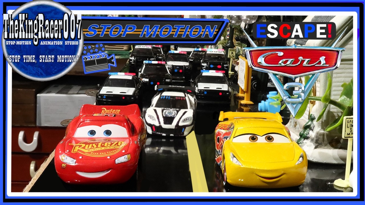 Cars 3 - The Escape! - Police Chase Stop Motion / Short Movie
