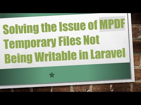 Solving the Issue of MPDF Temporary Files Not Being Writable in Laravel