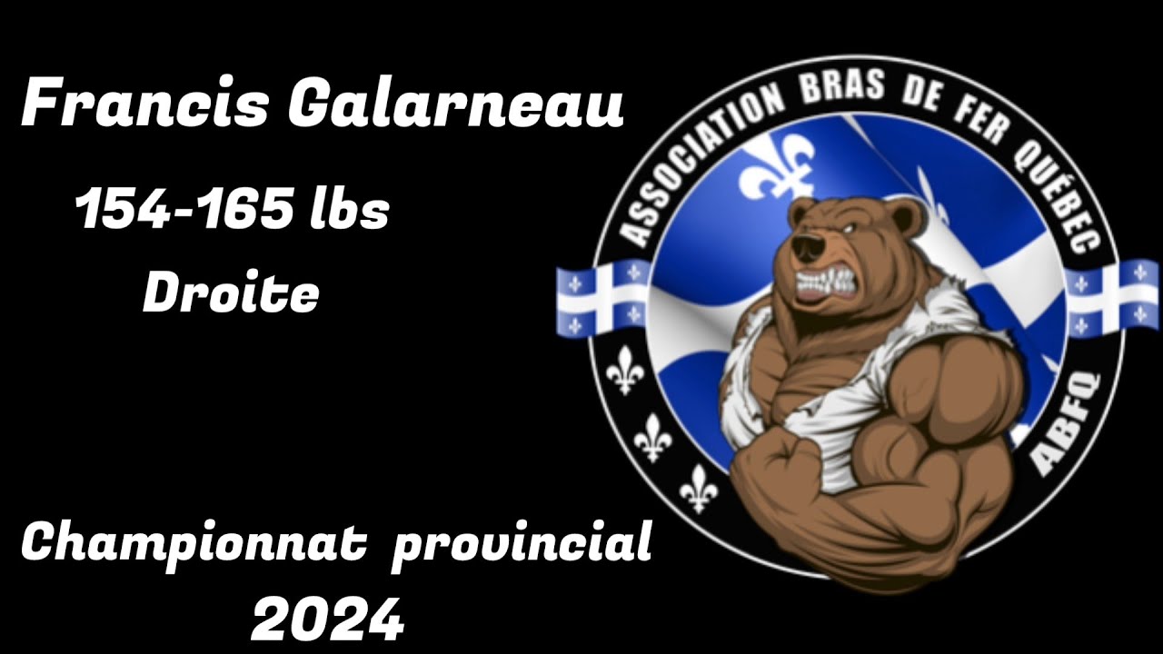 Championnat provincial 2024 de bras de fer Québec. FRANCIS GALARNEAU