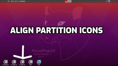 Align Partition Desktop Icons in Puppy Linux