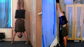 [No Audio] HSPU Progression - Step 3 - Handstand.avi