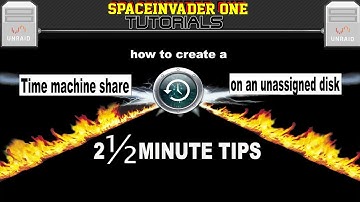 Time Machine Share on Unassigned Drive - 2 & half minute tips