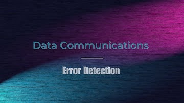 Data Communications ( Chapter 6 : " Error Detection" )