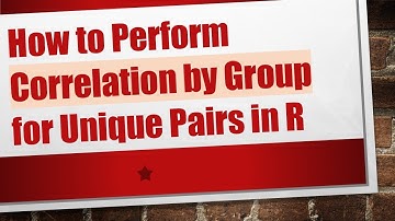 How to Perform Correlation by Group for Unique Pairs in R