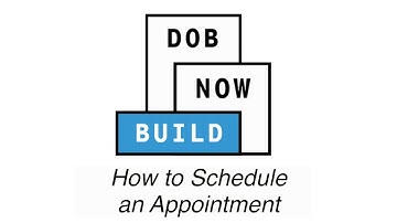 DOB NOW: BUILD - How to Schedule an Appointment