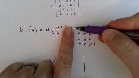 Determinants by Cofactor Expansion Part 2
