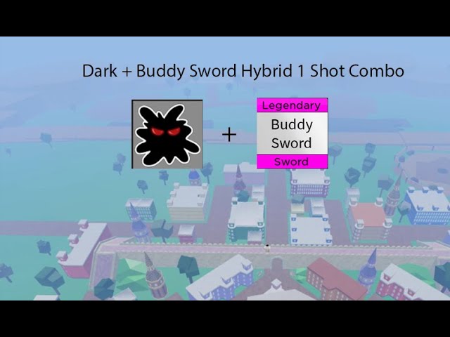 Dragon + Buddy Sword Hybrid 1 Shot Combo (Blox fruits) - [Roblox] 
