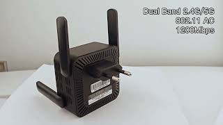 FENVI 5Ghz AC1200 WiFi Repeater 1200Mbps Router Black WiFi Extender