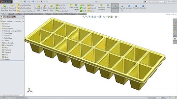 Solidworks tutorial | sketch ice cube tray in Solidworks
