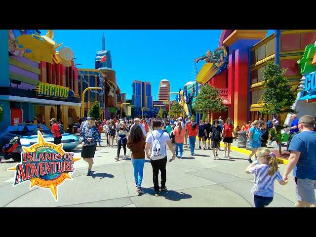 Universal Orlando - Islands of Adventure 2022 Walking Tour in 4K 