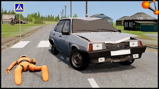 ПОВРЕЖДЕНИЯ От ЧЕЛОВЕКА На МАШИНЕ! - BeamNg Drive