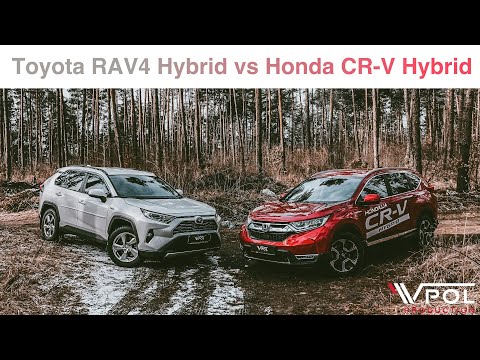 Видео: Toyota RAV4 Hybrid vs Honda CR-V Hybrid. Кто же лучше? Сравнительный тест-драйв.