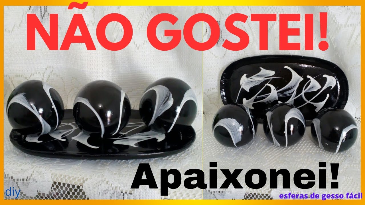 ARTESANATO FÁCIL. ESFERAS DE GESSO COM TECNICA FANTASTICA