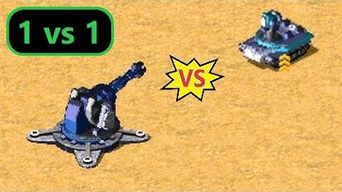 Grand Cannon vs Prism Tank - Different battle scenarios - Red Alert 2