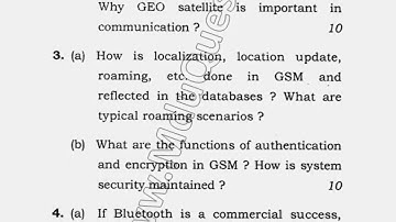 MTech CSE 2nd Sem Wireless & Mobile Communication Question Paper