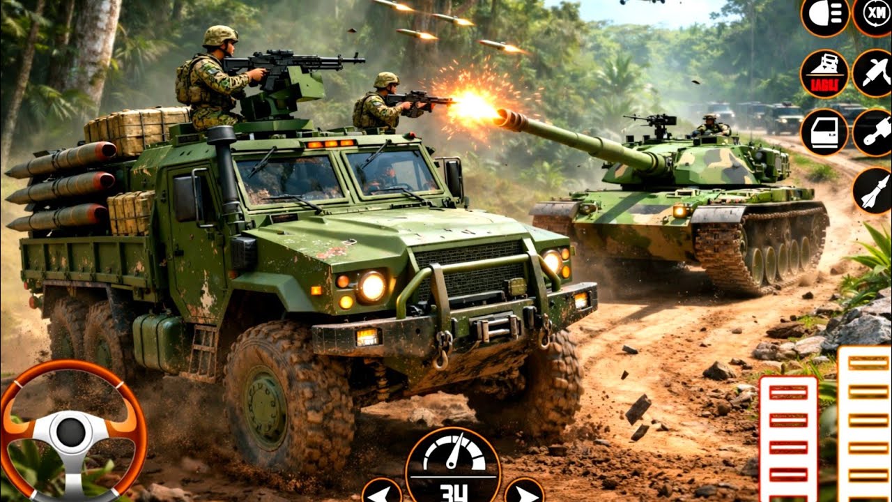  Turbynex Army Truck Driving Cargo Games - US Offroad Army Truck Driving 3D 2025 Andriod Gameplay 